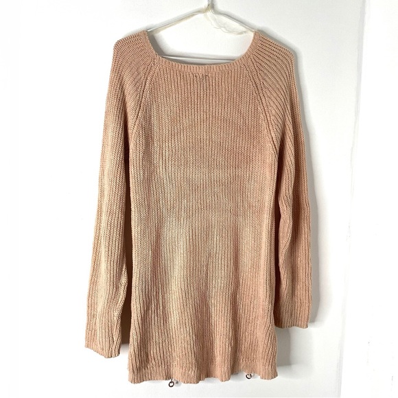 bebe Nude Rose Knit Zipper Sweater - Picture 5 of 6